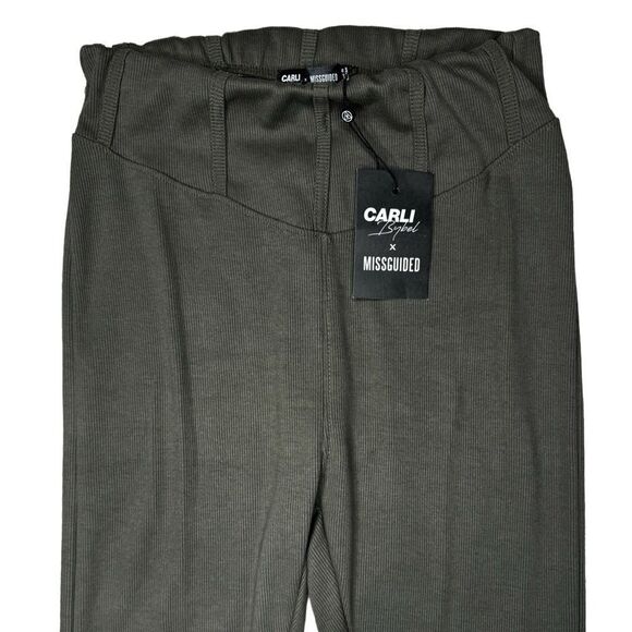 NWT MISSGUIDED x Carly Bybel Rib corset high waist legging size 8 - Picture 9 of 11